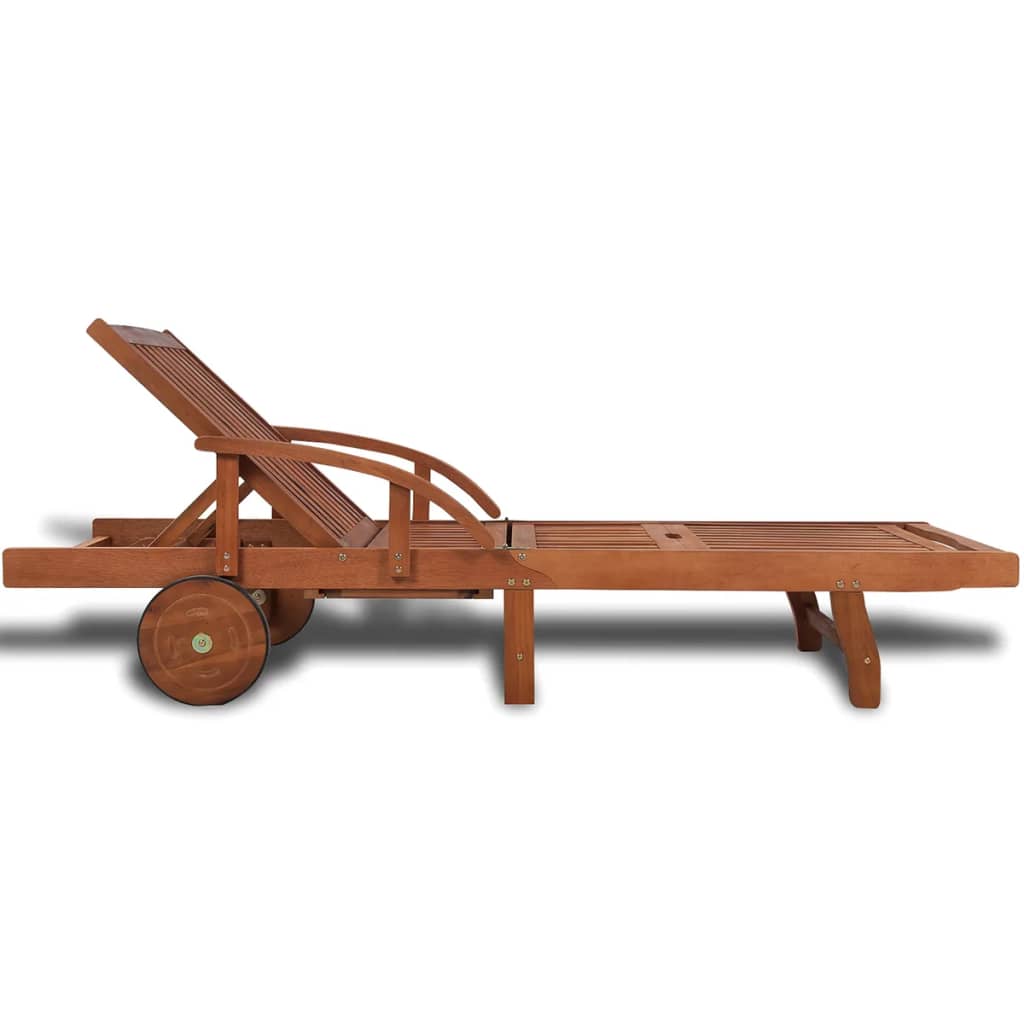 Sun Lounger Solid Acacia Wood