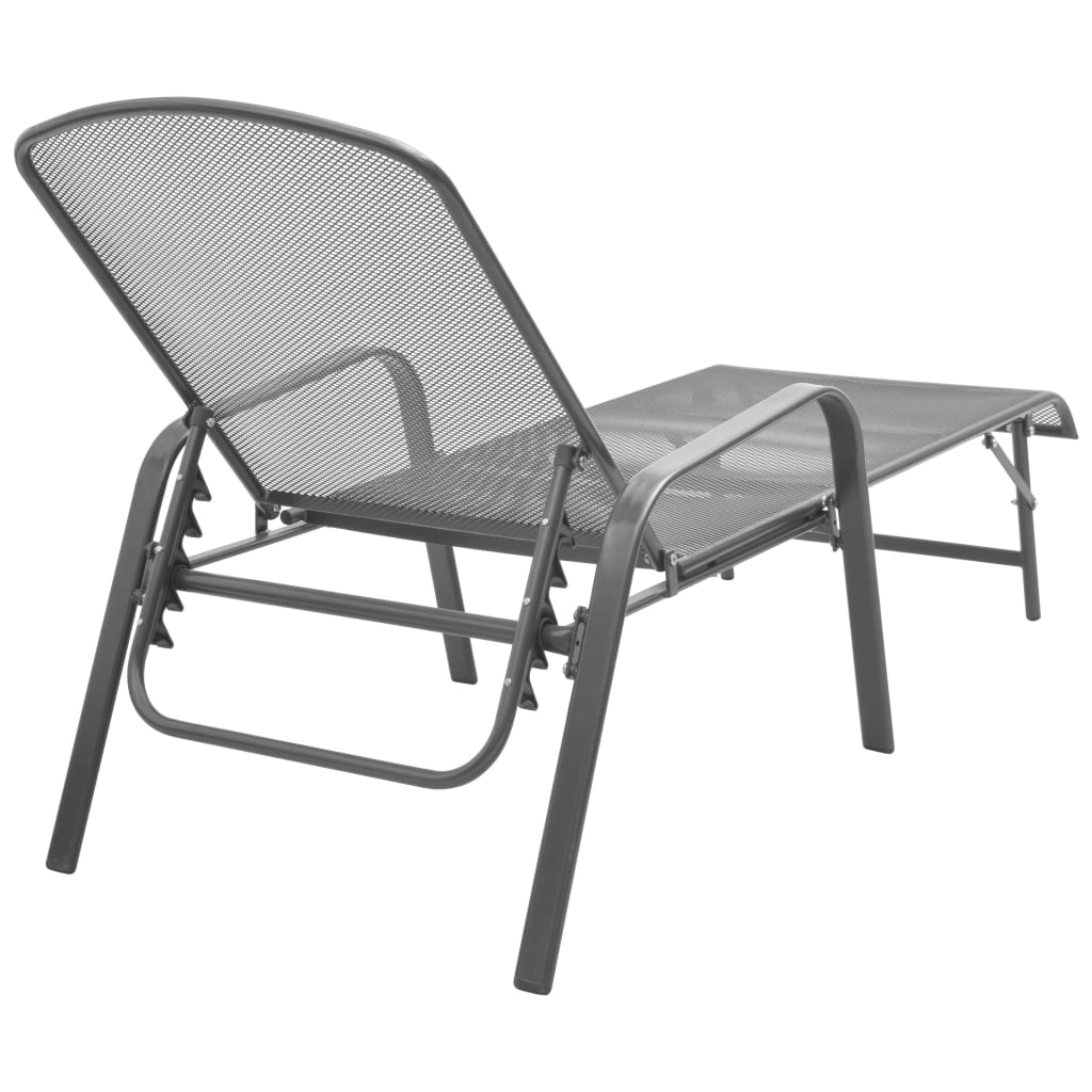 Sun Lounger Steel Anthracite