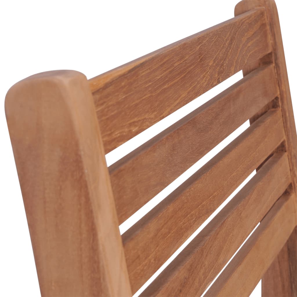 Stackable Garden Chairs 2 pcs Solid Teak Wood