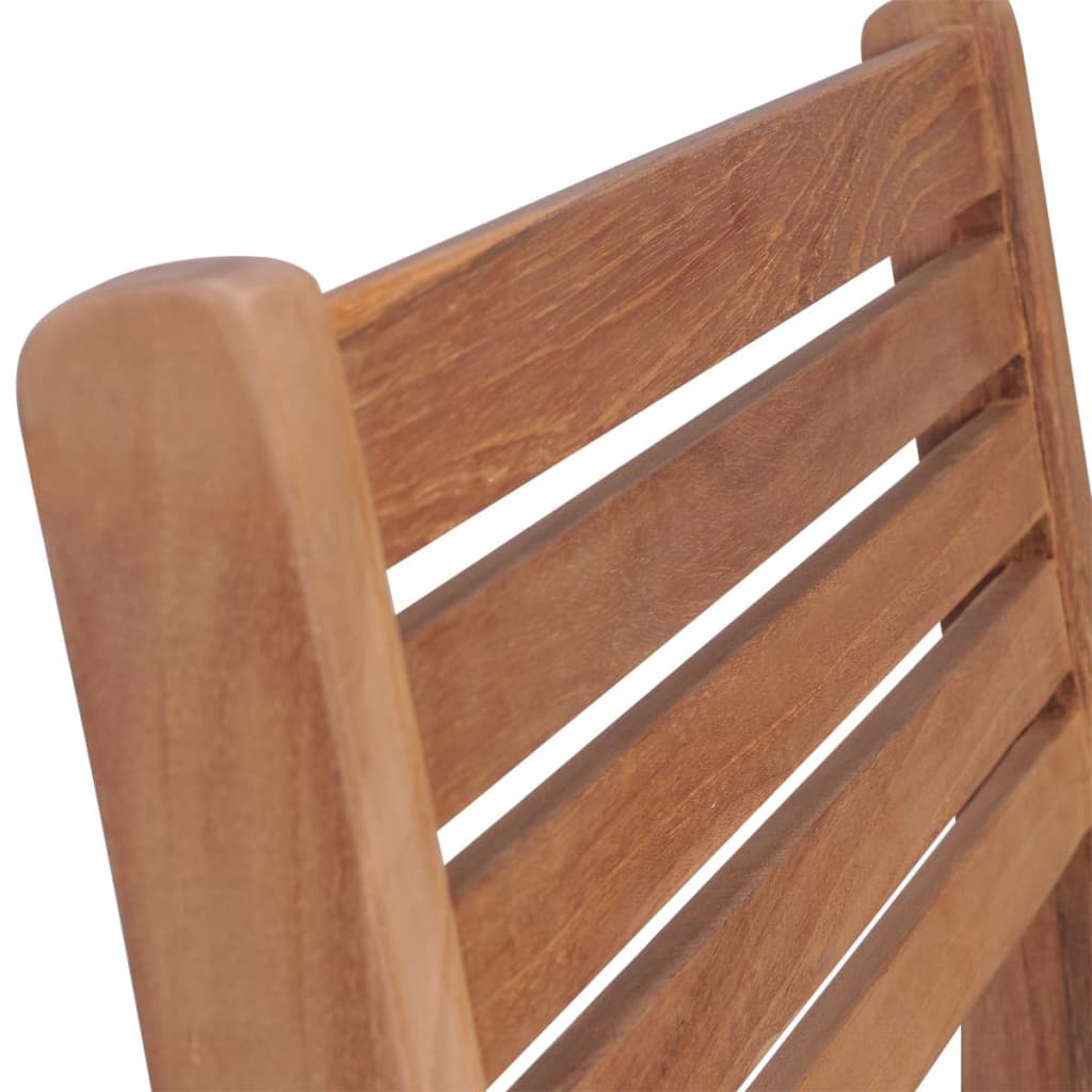 Stackable Garden Chairs 4 pcs Solid Teak Wood