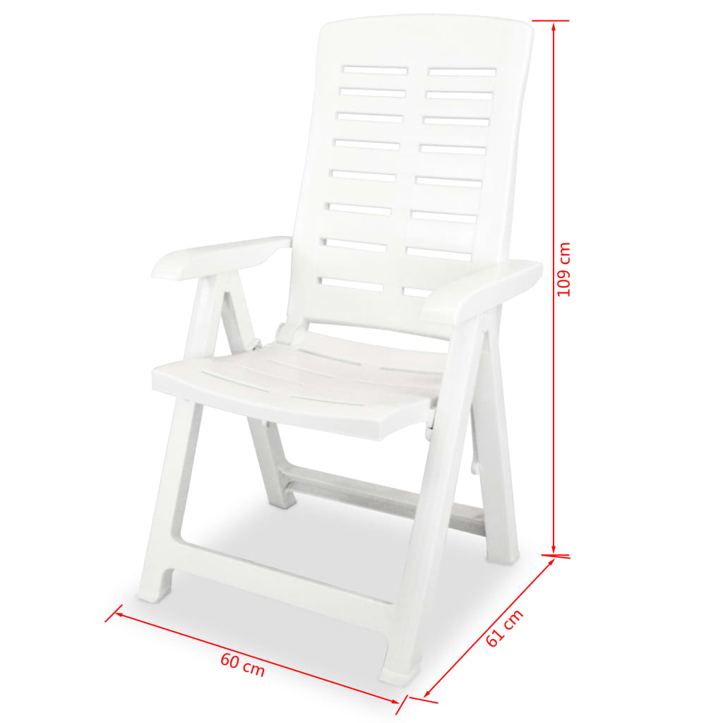 3 Piece Bistro Set Plastic White