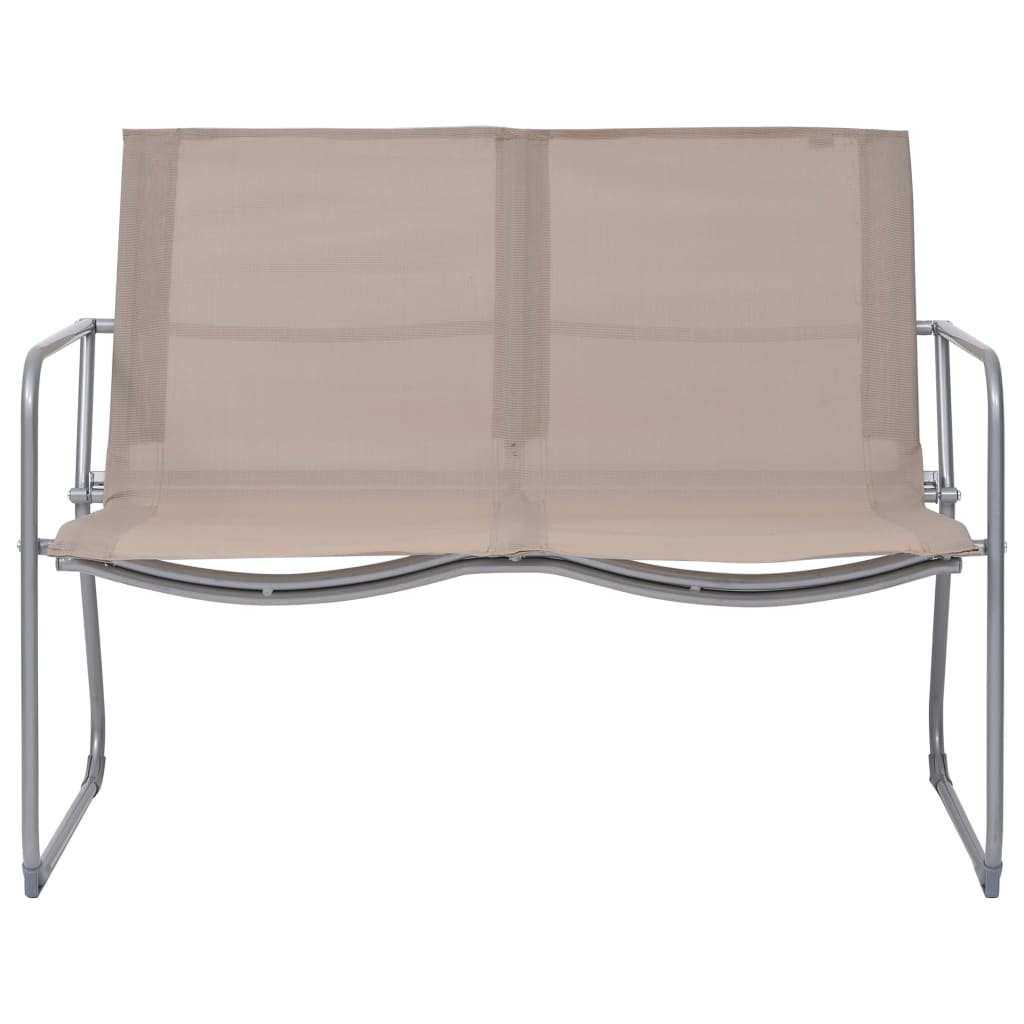 4 Piece Garden Lounge Set Fabric & Steel Taupe