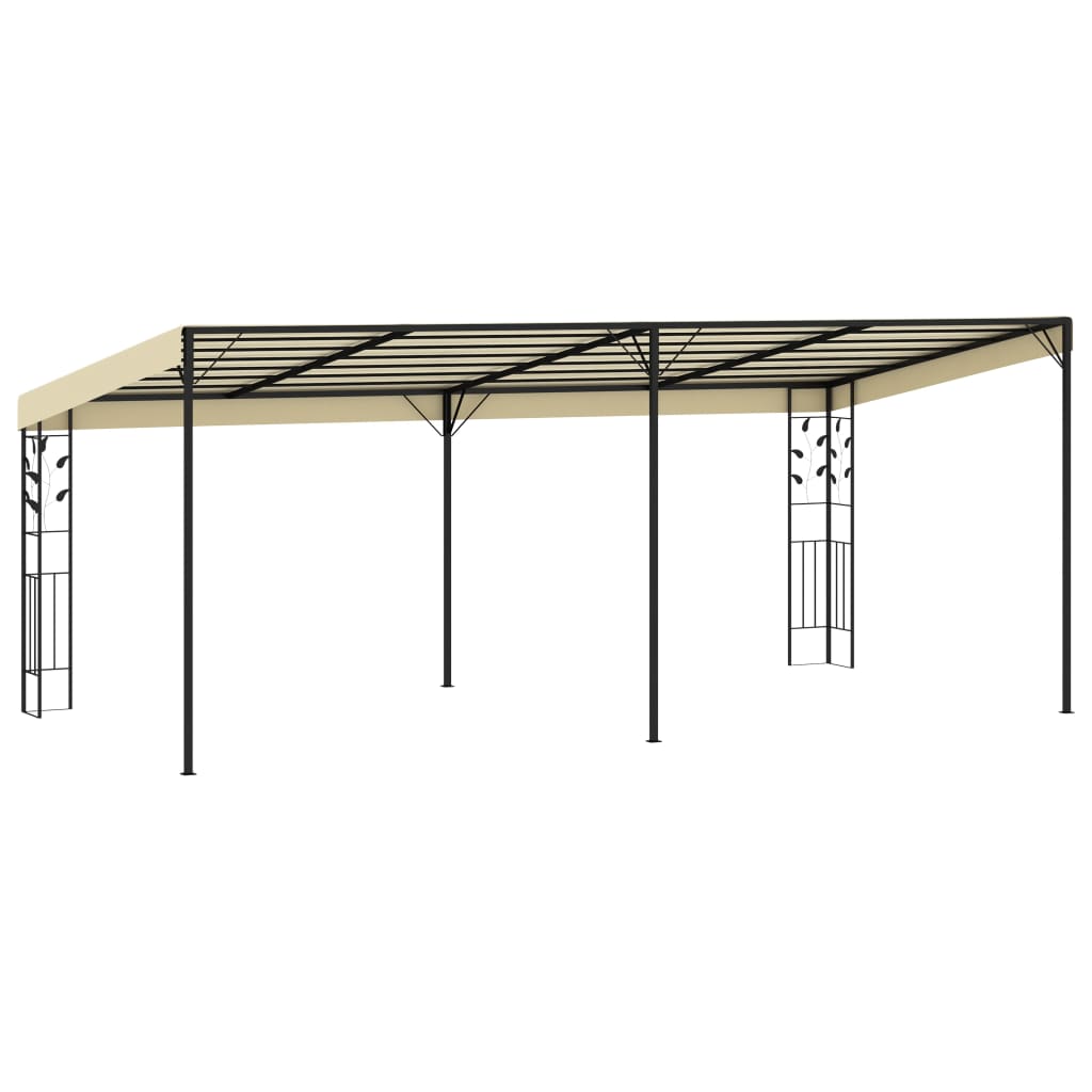 Wall-mounted Gazebo 6x3x2.5 m Cream