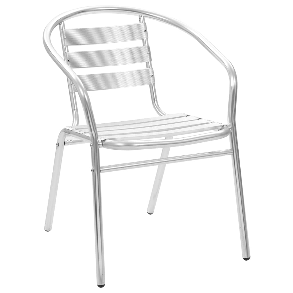 Stackable Outdoor Chairs 2 pcs Aluminium