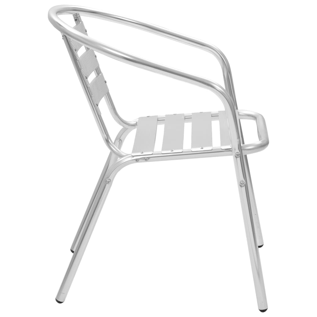 Stackable Outdoor Chairs 2 pcs Aluminium