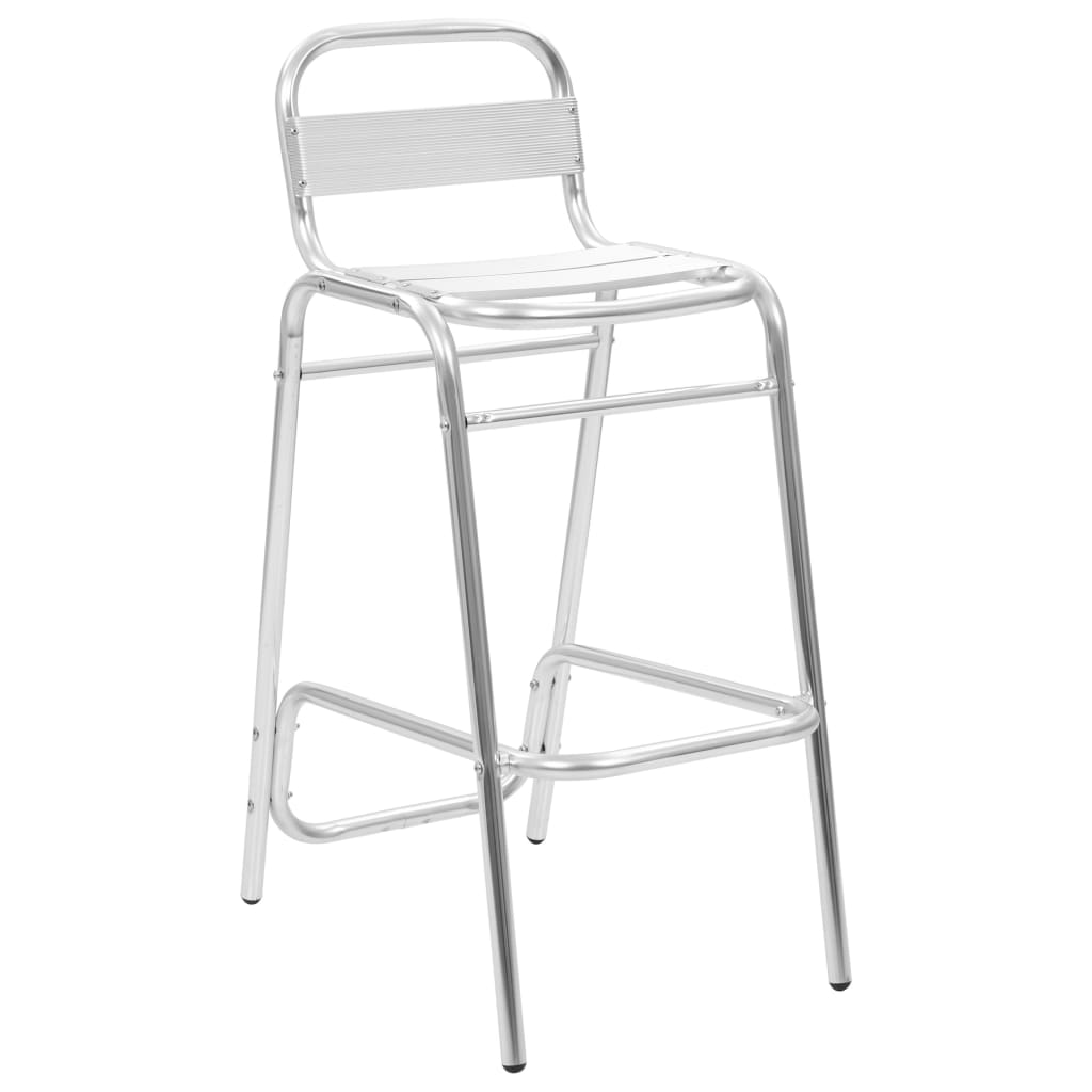 Stackable Bar Chairs 2 pcs Aluminium