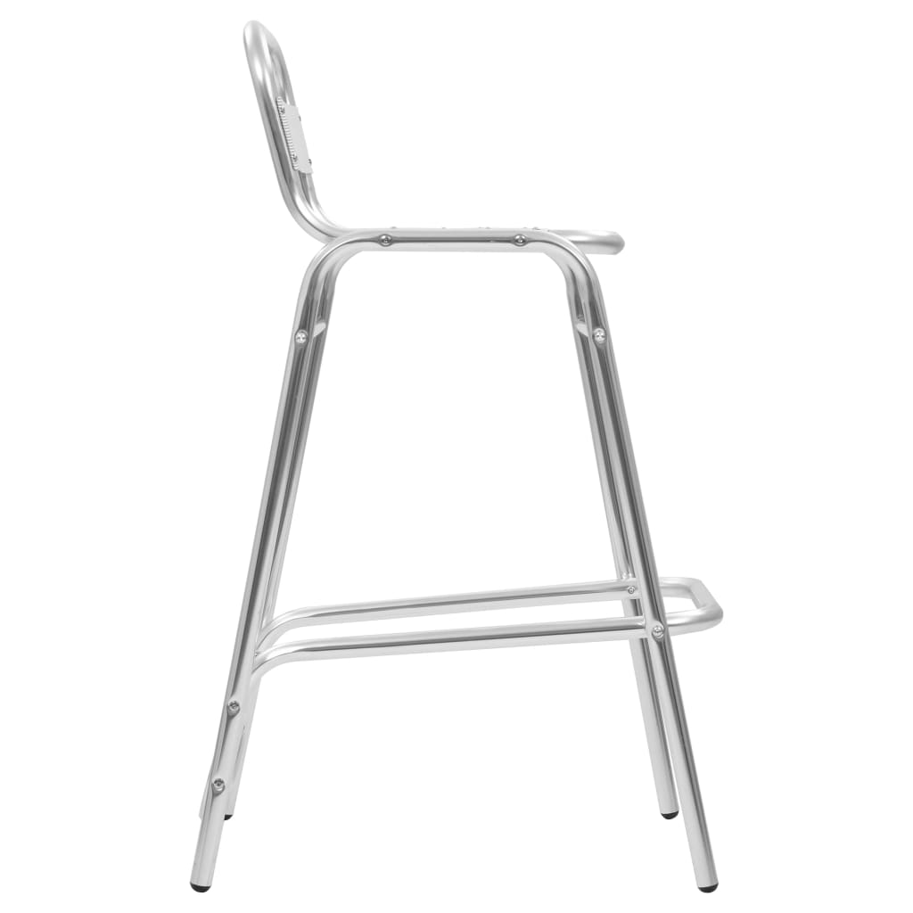 Stackable Bar Chairs 2 pcs Aluminium