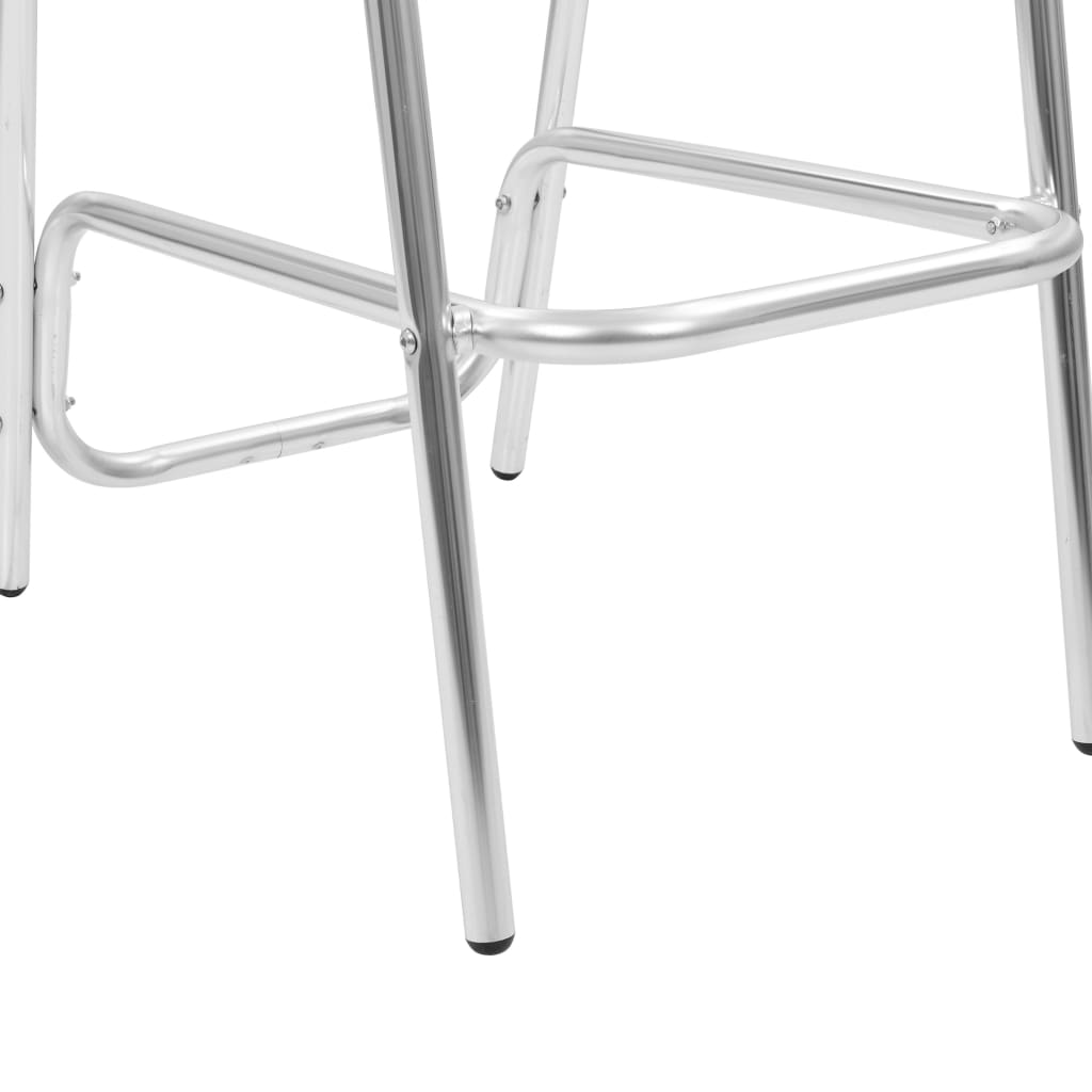 Stackable Bar Chairs 2 pcs Aluminium