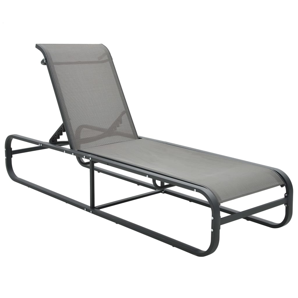 Sun Lounger Aluminium and Textilene