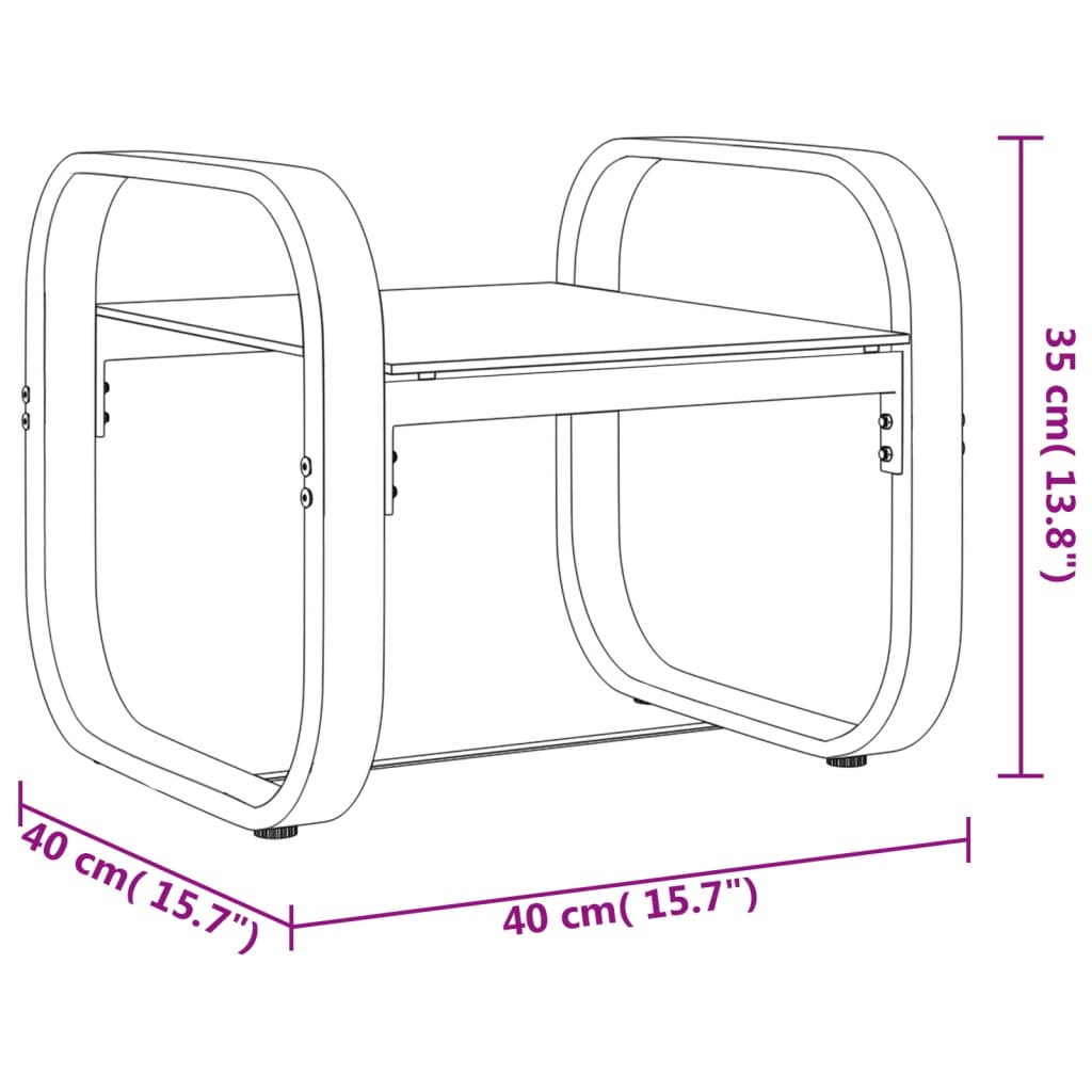 Sun Loungers 2 pcs with Table Textilene and Aluminium