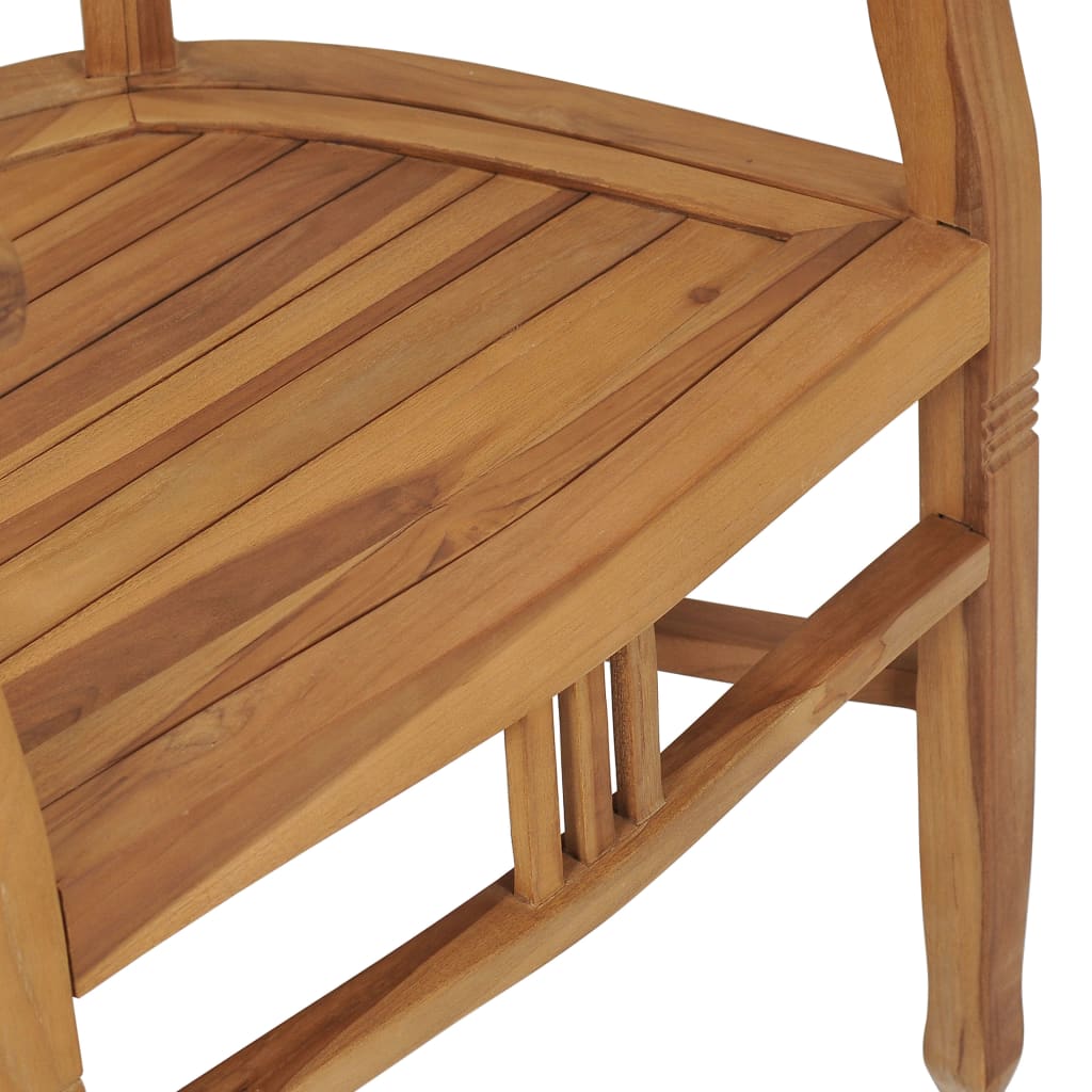 3 Piece Garden Dining Set Solid Teak Wood