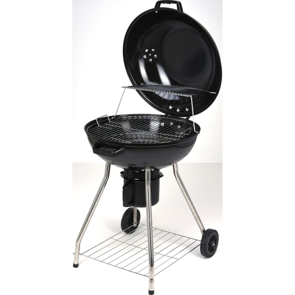 ProGarden Charcoal BBQ Grill on Wheels 56 cm Black