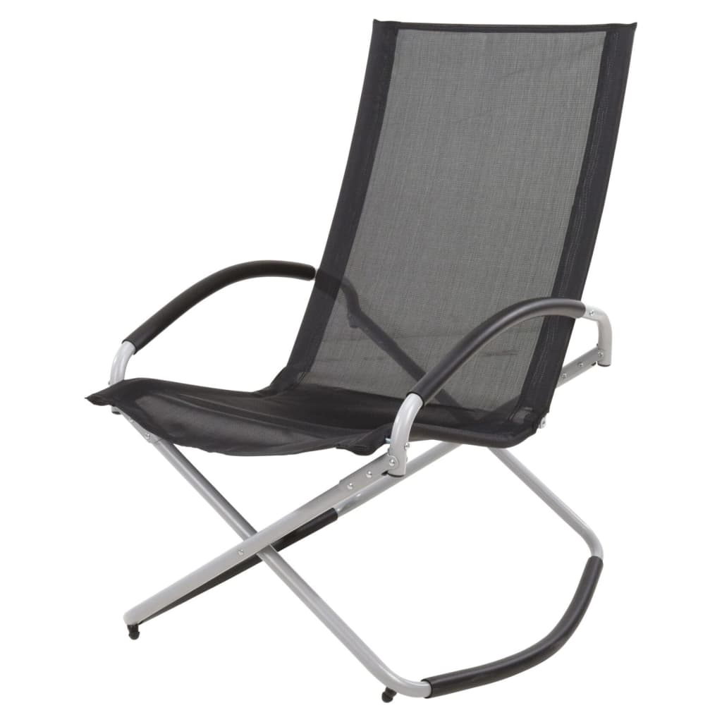 ProGarden Foldable Rocking Chair Black