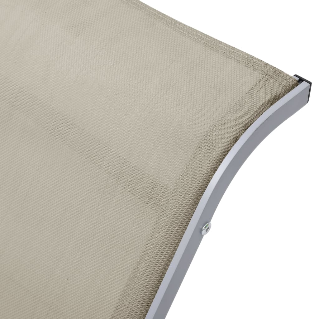 Sunlounger Textilene and Aluminium Cream