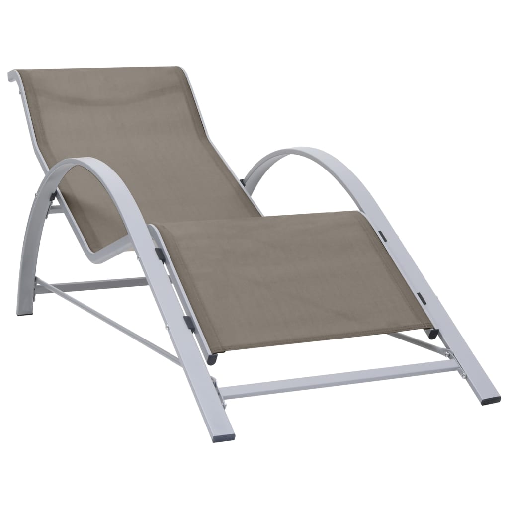 Sunlounger Textilene and Aluminium Taupe