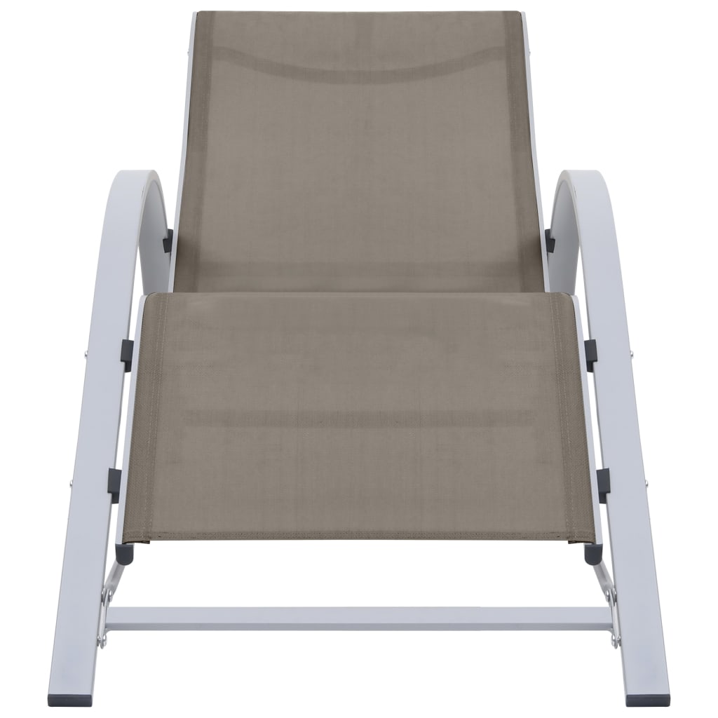 Sunlounger Textilene and Aluminium Taupe