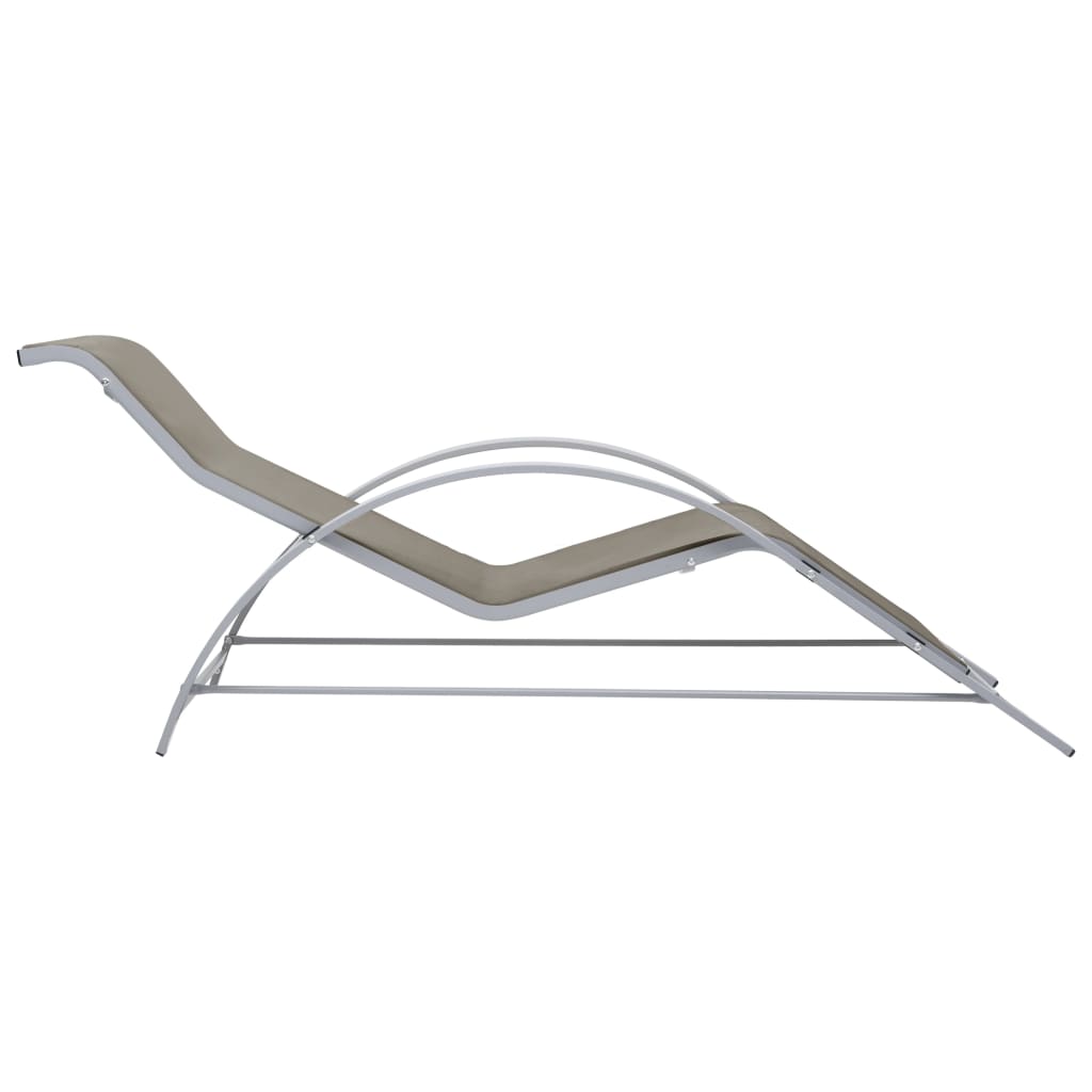 Sunlounger Textilene and Aluminium Taupe