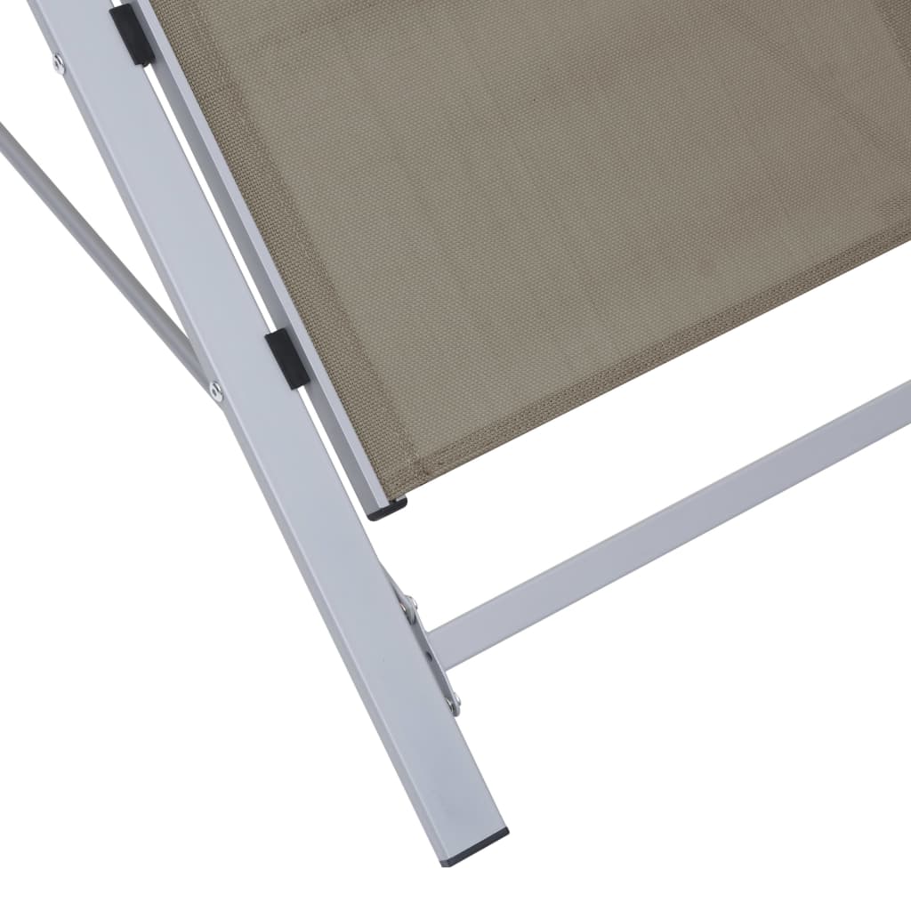 Sunlounger Textilene and Aluminium Taupe