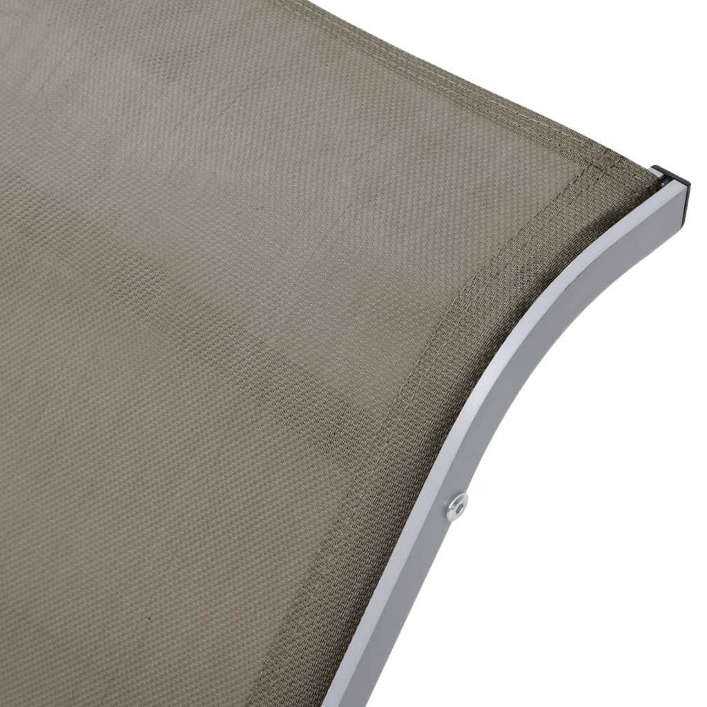 Sunlounger Textilene and Aluminium Taupe