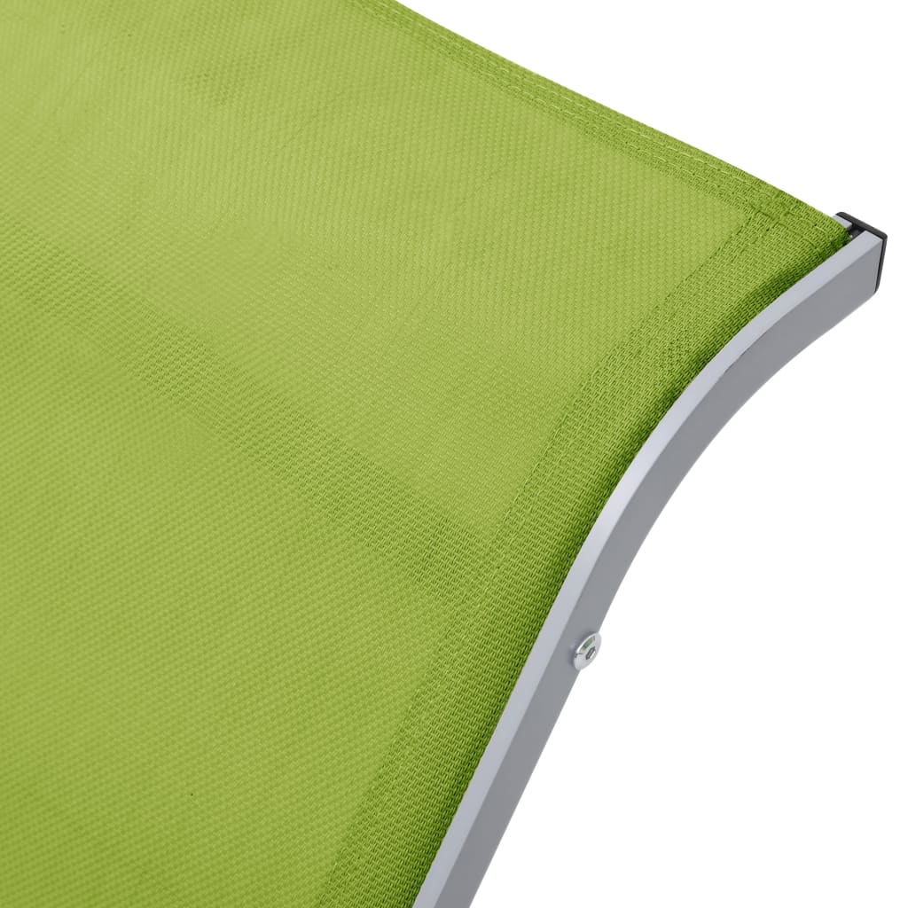 Sunlounger Textilene and Aluminium Green