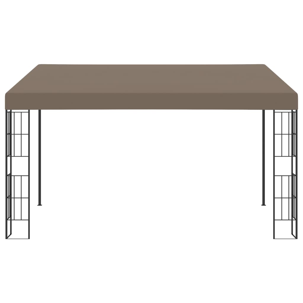 Wall-mounted Gazebo 4x3 m Taupe Fabric