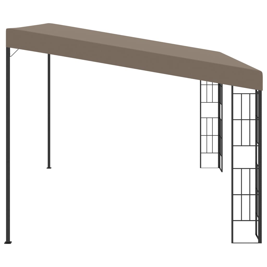 Wall-mounted Gazebo 4x3 m Taupe Fabric