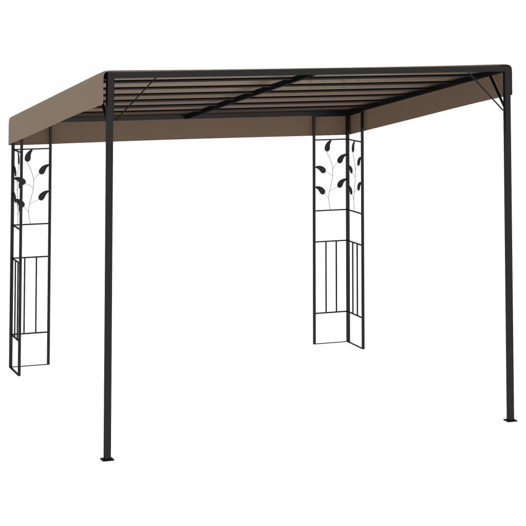 Wall-mounted Gazebo 3x3x2.5 m Taupe