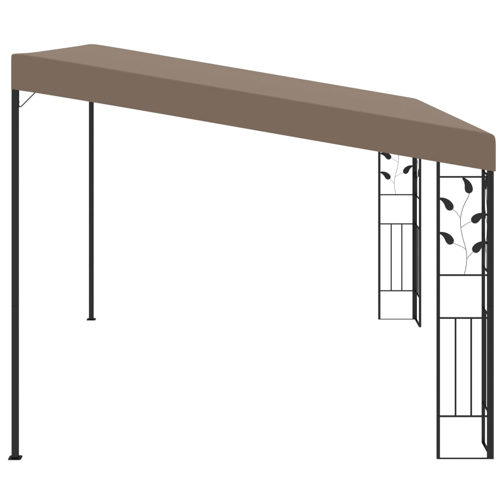 Wall-mounted Gazebo 4x3x2.5 m Taupe