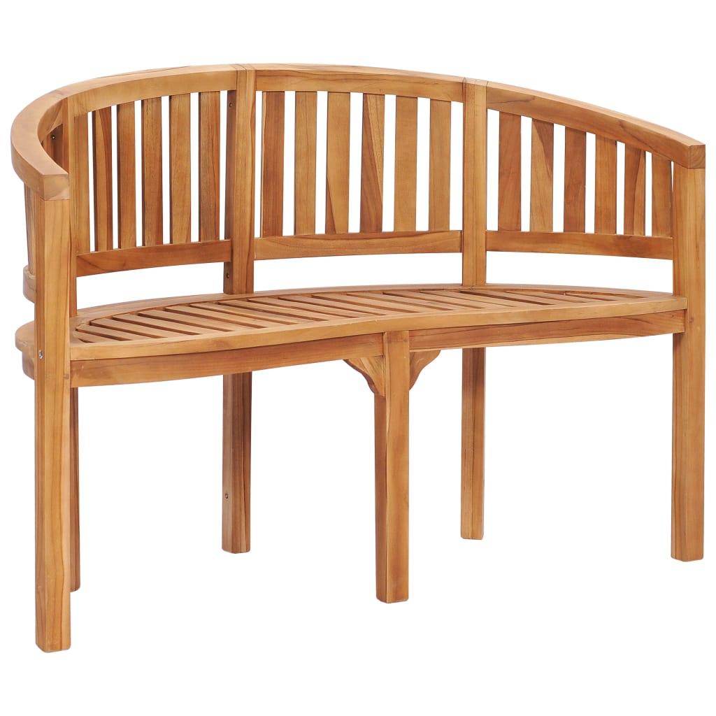 4 Piece Banana Garden Lounge Set Solid Teak Wood