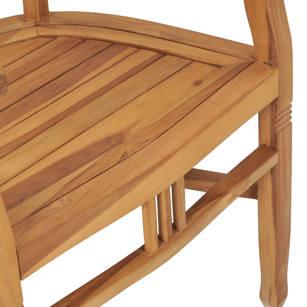 3 Piece Garden Dining Set Solid Teak Wood