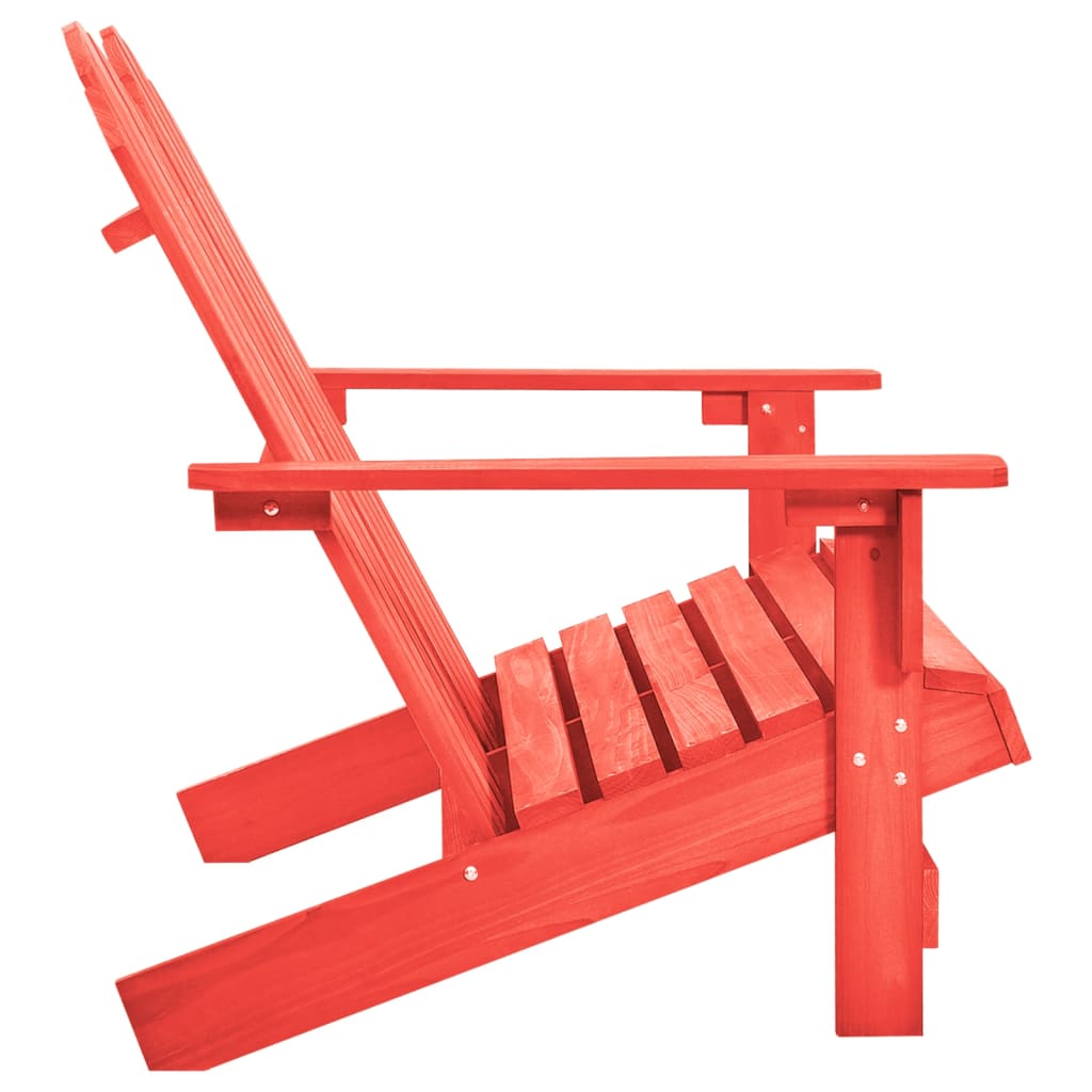 2-Seater Garden Adirondack Chair Solid Fir Wood Red