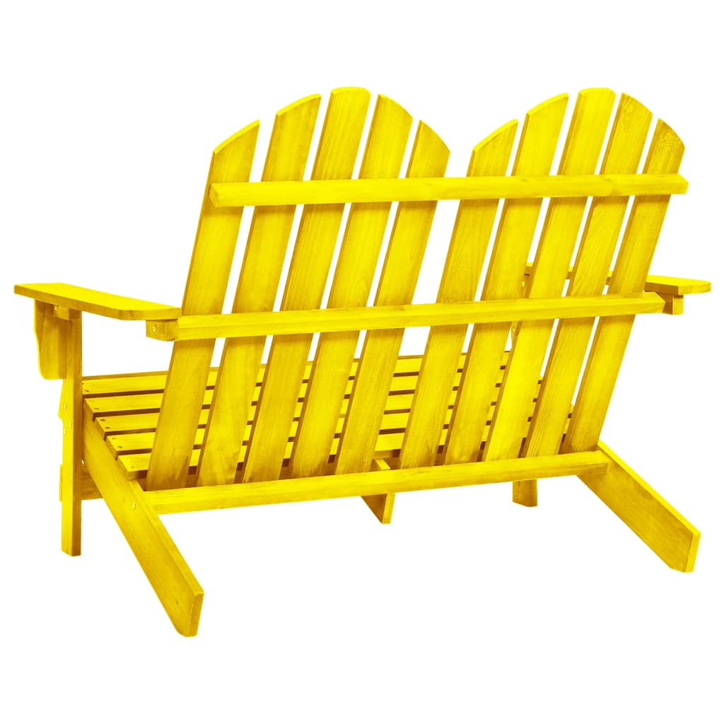 2-Seater Garden Adirondack Chair Solid Fir Wood Yellow