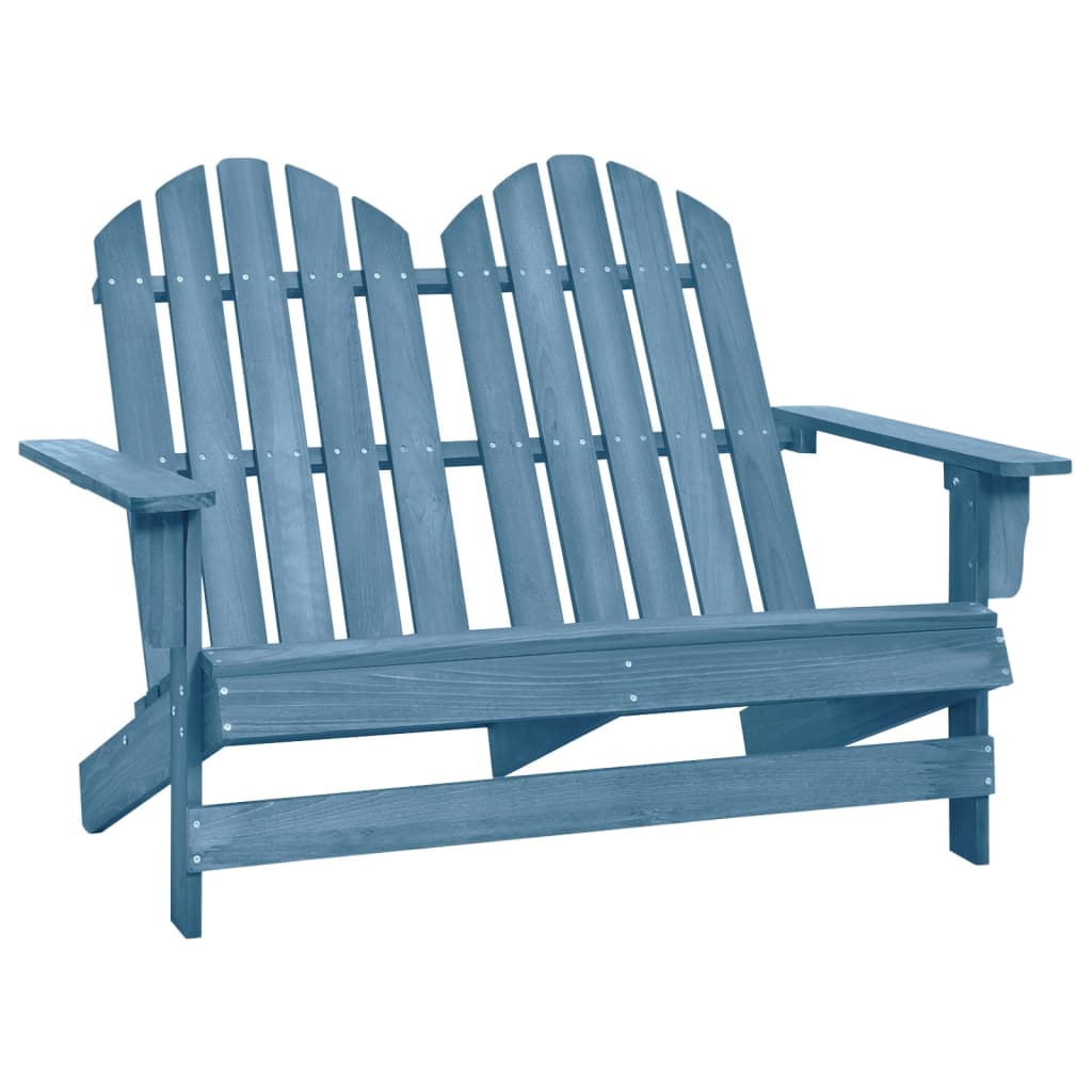 2-Seater Garden Adirondack Chair Solid Fir Wood Blue