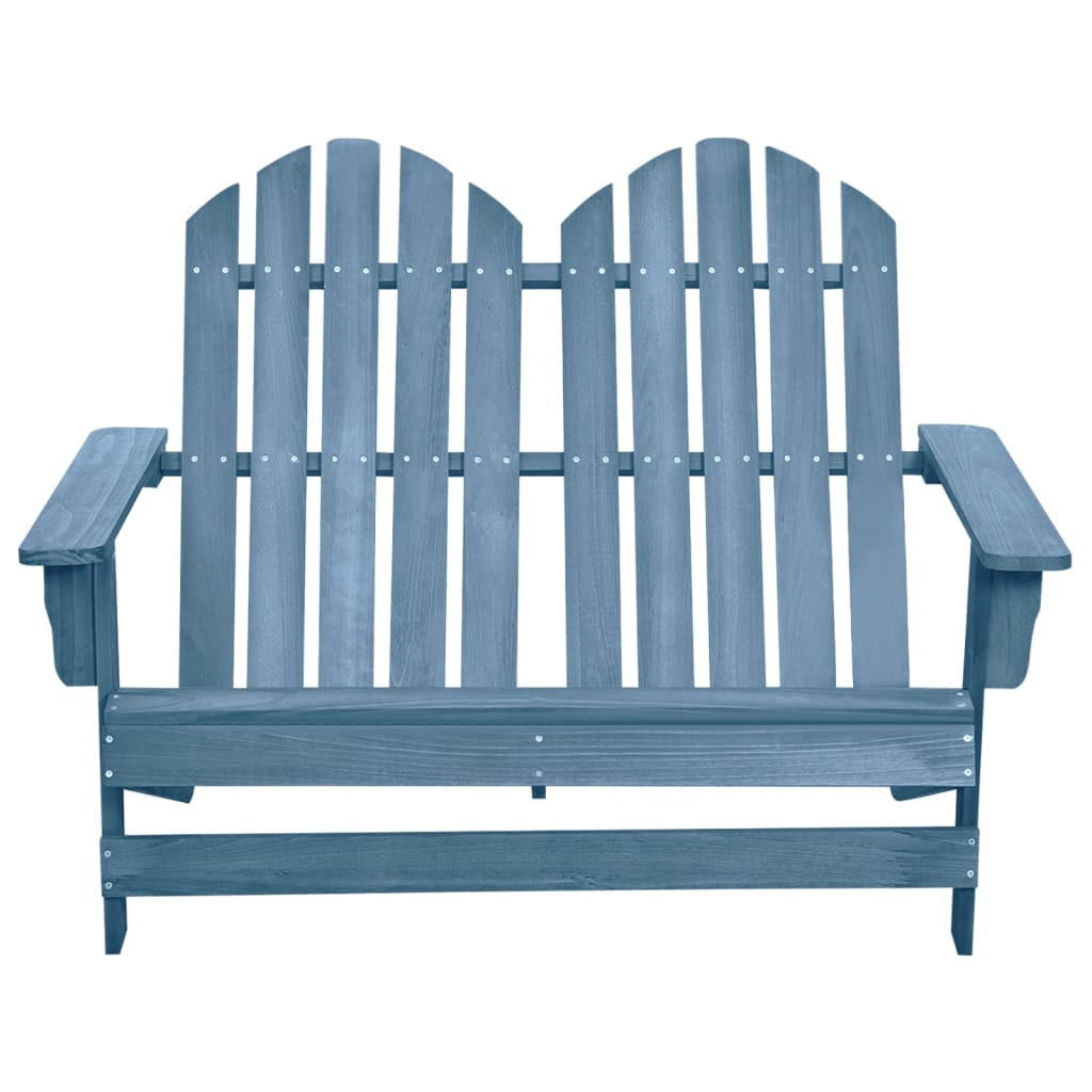 2-Seater Garden Adirondack Chair Solid Fir Wood Blue