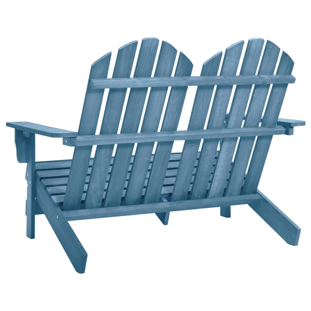 2-Seater Garden Adirondack Chair Solid Fir Wood Blue