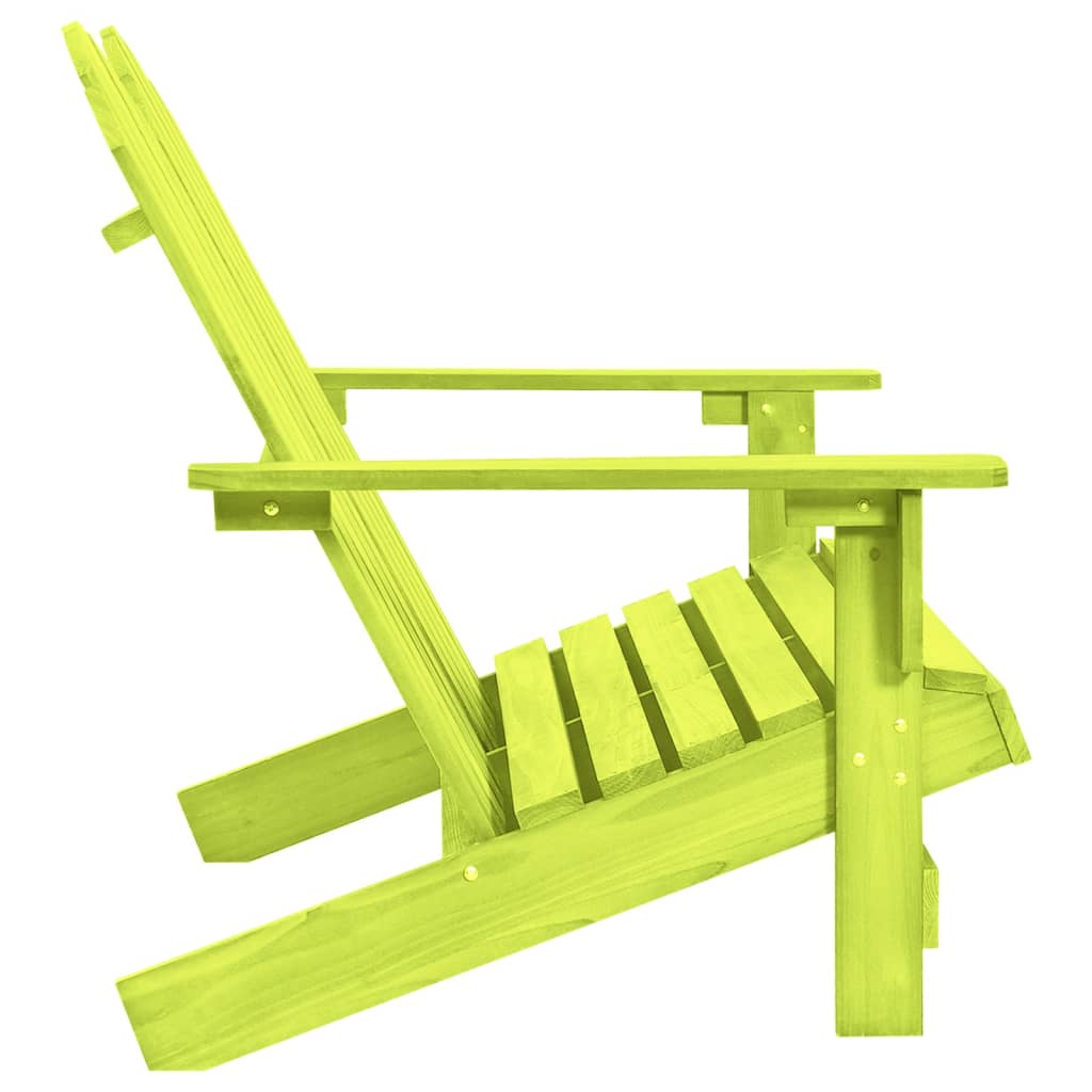 2-Seater Garden Adirondack Chair Solid Fir Wood Green