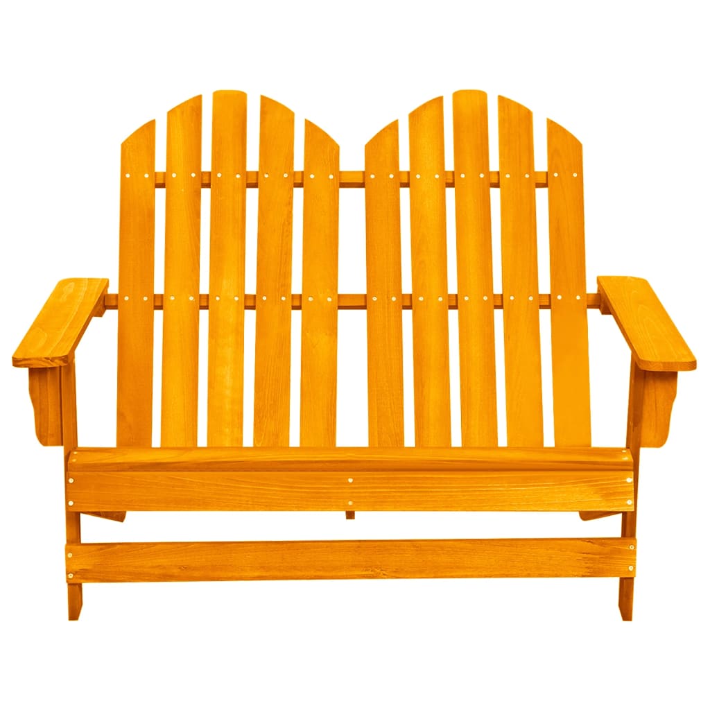 2-Seater Garden Adirondack Chair Solid Fir Wood Orange