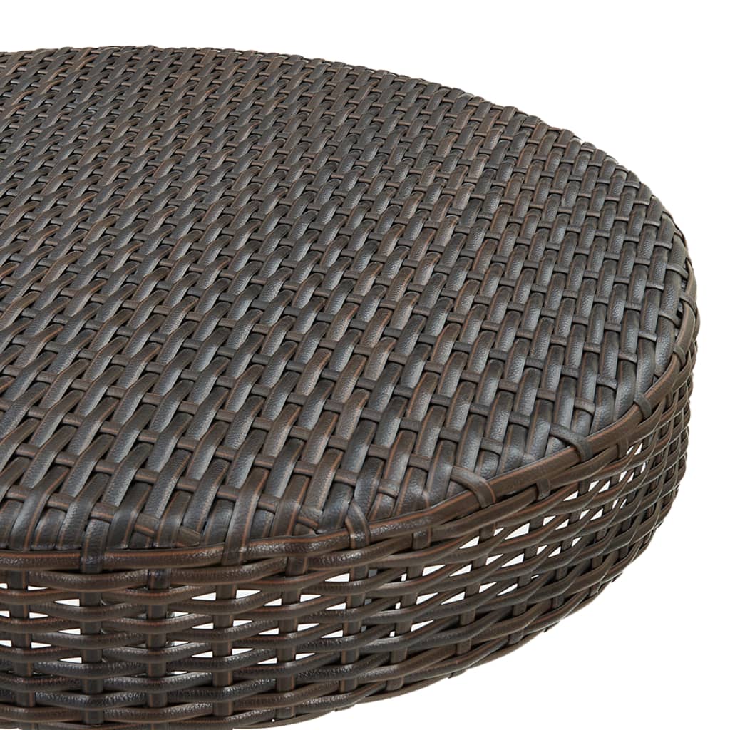 3 Piece Garden Bar Set Poly Rattan Brown