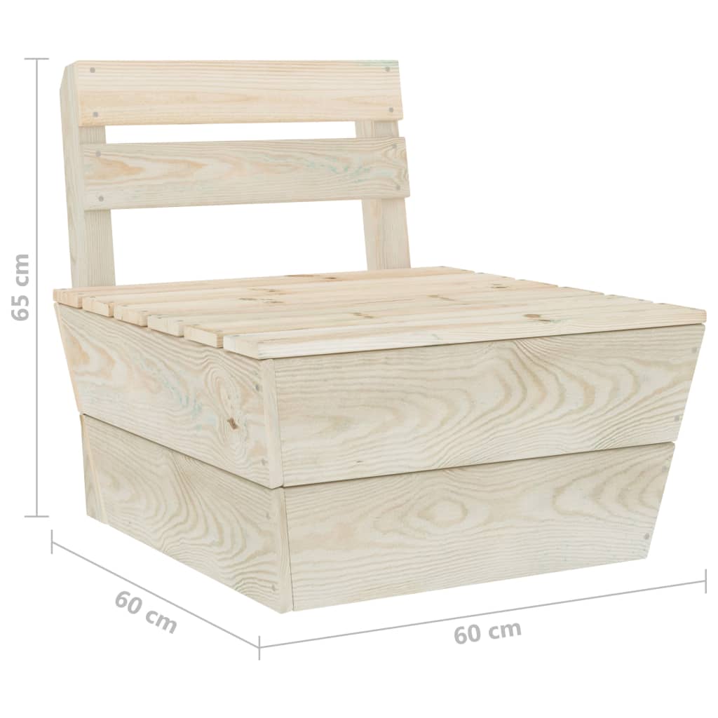 3 Piece Garden Pallet Lounge Set Impregnated Spruce Wood