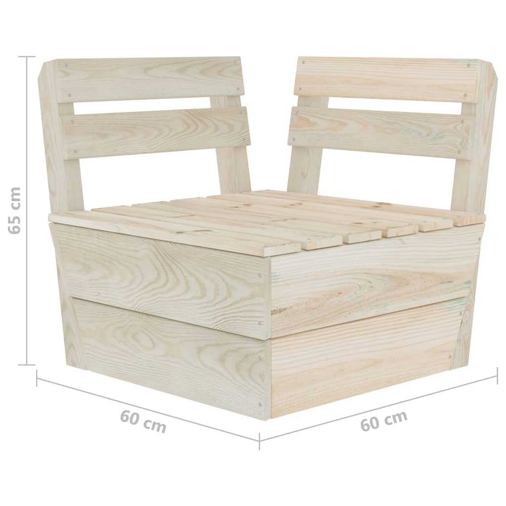 3 Piece Garden Pallet Lounge Set Impregnated Spruce Wood