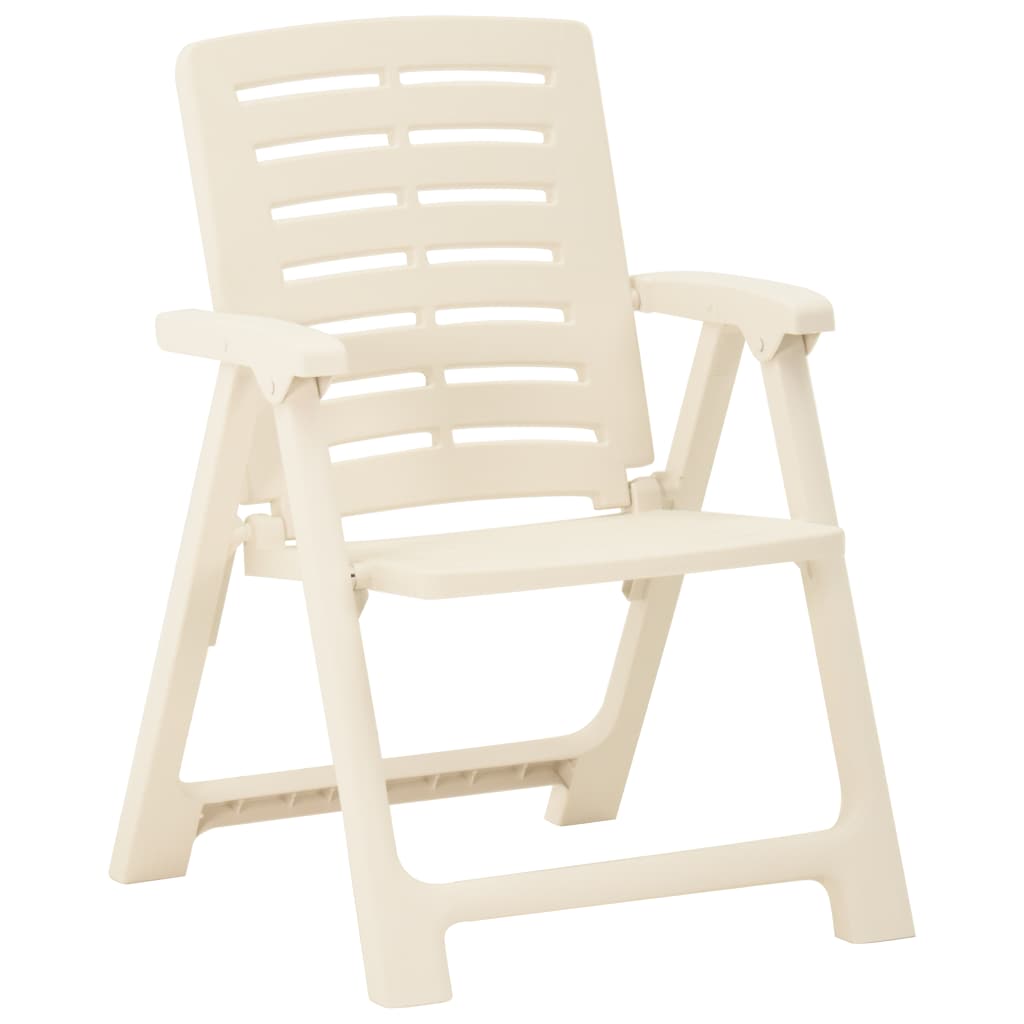 3 Piece Folding Bistro Set Plastic White