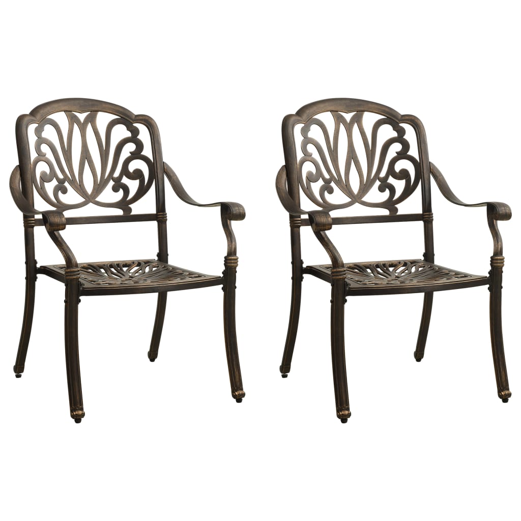 3 Piece Bistro Set Cast Aluminium Bronze