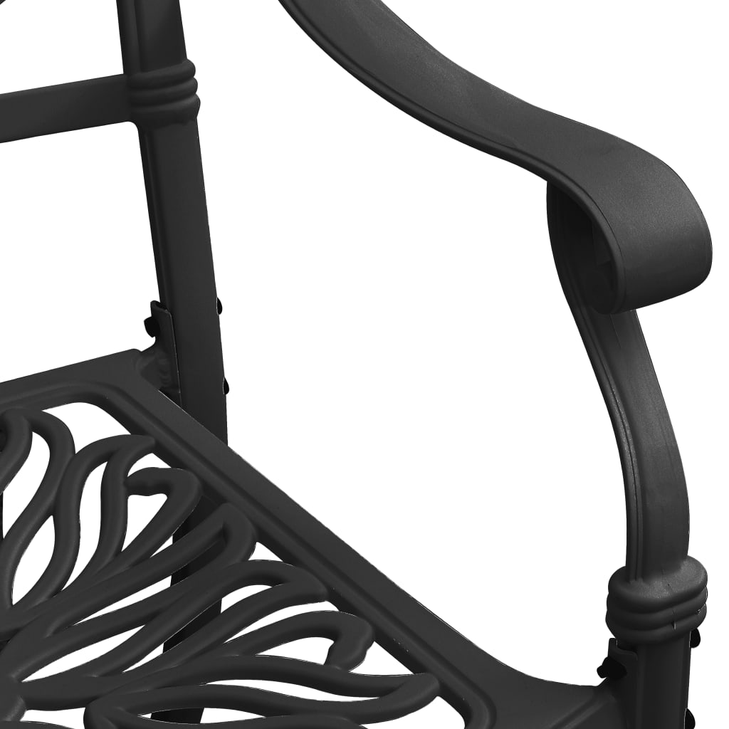 3 Piece Bistro Set Cast Aluminium Black