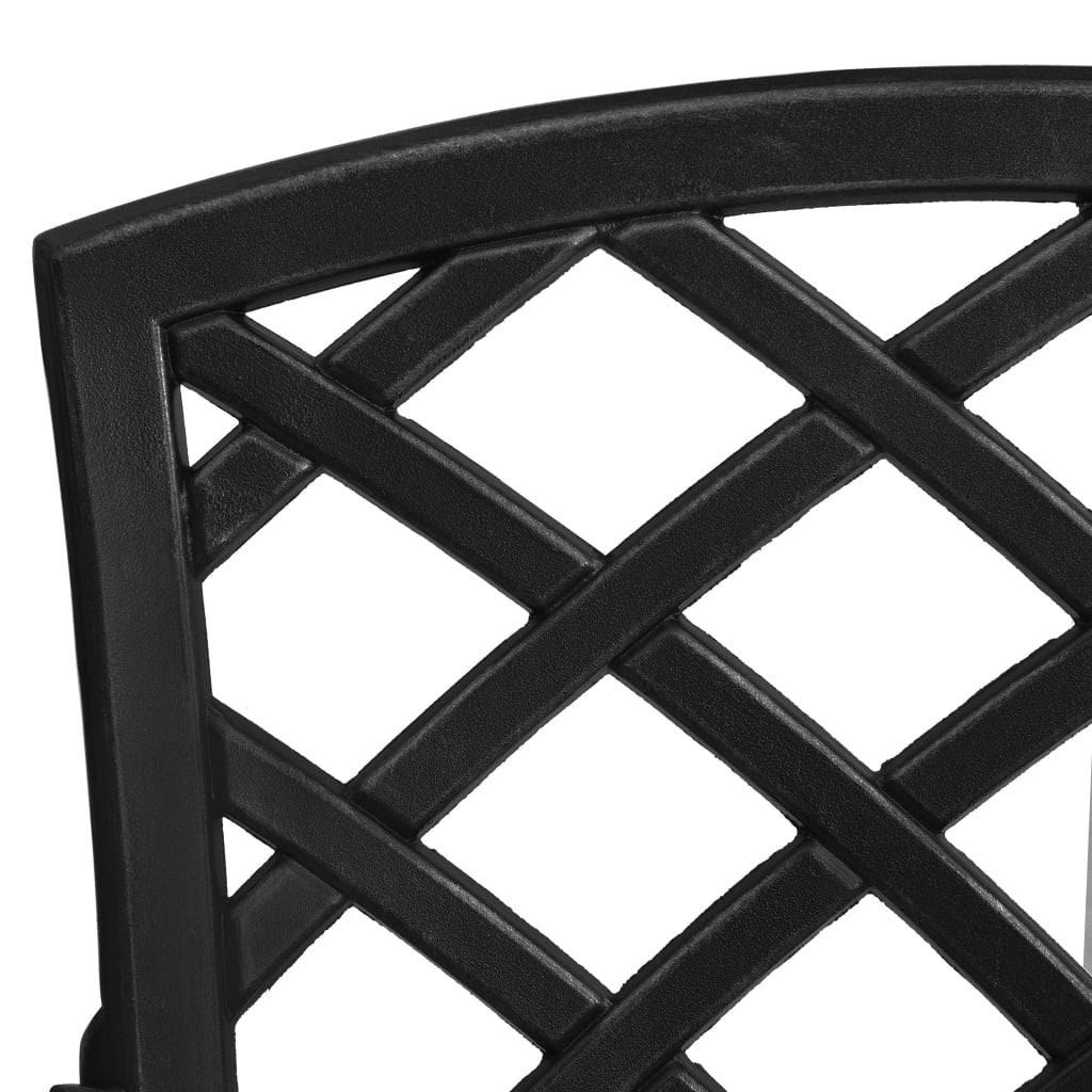 3 Piece Bistro Set Cast Aluminium Black