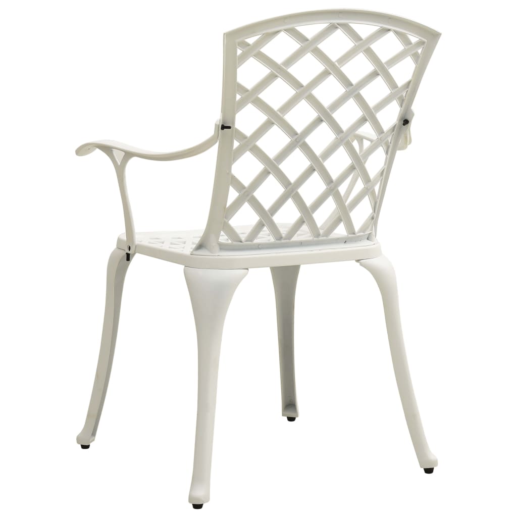 3 Piece Bistro Set Cast Aluminium White