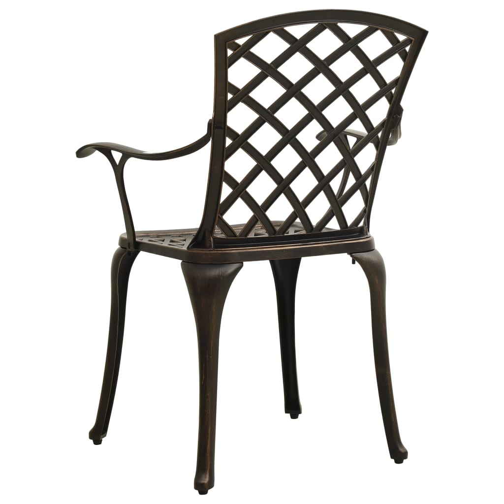 3 Piece Bistro Set Cast Aluminium Bronze