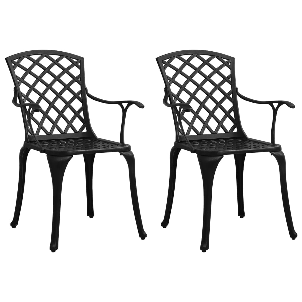 3 Piece Bistro Set Cast Aluminium Black