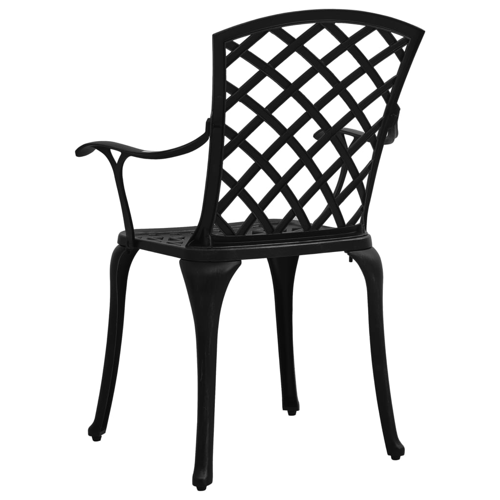 3 Piece Bistro Set Cast Aluminium Black