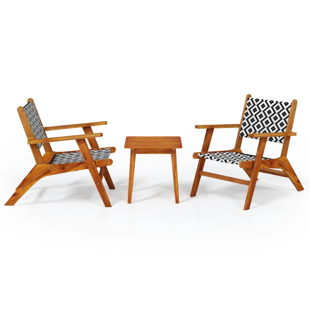 3 Piece Bistro Set Solid Acacia Wood