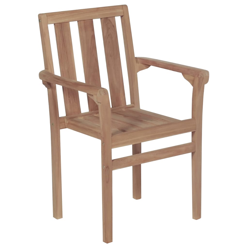 Stackable Garden Chairs 6 pcs Solid Teak Wood